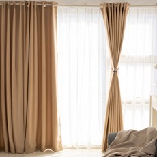 Clemence Ray 防寒防風遮光窗簾, 淺棕色