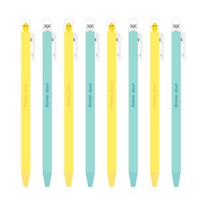 theopenhouse 躲貓貓動物中性筆 74-0492 0.5mm 2款 x 4入組, 藍色, 黃色, 1套