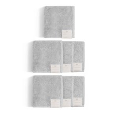 VORYHOME 超細纖維毛巾 31.5cm 7入, 灰色的, 1組