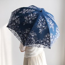 BABISOO 2段式花朵刺繡遮陽傘