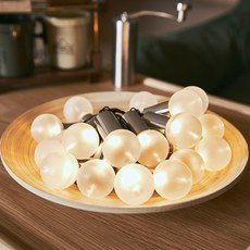 Hello Dot 球型燈泡串 20顆+遙控器+收納袋+USB線, 香草白(燈泡)