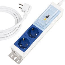 스윗홈 뉴잇 국산 고용량 알루미늄 컬러 누전차단 납작 멀티탭 2구 HOME-AL16E2, 딥오션 블루, 1개, 3m