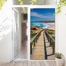 GGOOMIM 與大海散步路玄關門壁紙 tj175, 混色
