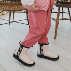 ROROCHAT 兒童款彈力刷毛鬆緊長褲