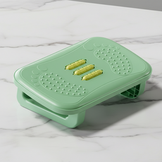 마켓피아 각도조절 마사지 안마 발판 발받침대 고정형, 그린 + 옐로우