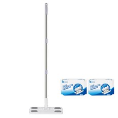 MONACO OLIVE 靜電除塵布拖把 + 鑽石紋除塵布 30p x 2個組合, 1套