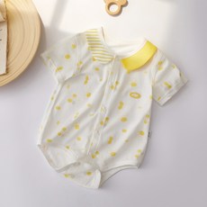STARDOOR 嬰幼兒 Sweet Baby 翻領全開扣短袖包屁衣