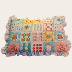 데이소이 고양이 프릴 러블리 쿠션, 03 플라워 체커, 1개