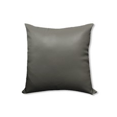 Marvellous 皮革方形沙發靠墊, 灰色
