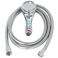 可調節水壓蓮蓬頭+淋浴軟管 2.5m, 1套