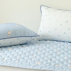 SesaOnline Dogi超細纖維背面防潑水防蟎保潔墊, 藍色