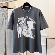 레몬소울 리미드 빅사이즈 프린팅 반팔티