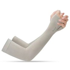 尹思萊普 女性用袖套 附拇指孔 雙手穿戴組, 灰色