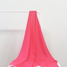 나비손길 두툼한 컬러 인터록 마감 쉬폰 원단, 124핫핑크, 1개