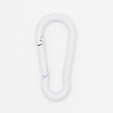 ButtonKing 彩色單鍵式登山扣包包掛環, 白色, 2個