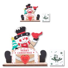 永恆 7000 聖誕雷射木製立體裝飾卡 H70-2, 雪人, 2個