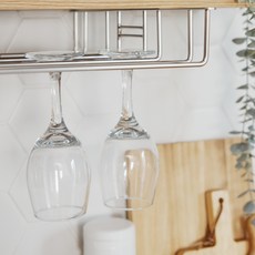 PEACHY LIFE 完美主義 不鏽鋼四列高腳杯架, 1個, 金屬銀