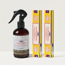 나그참파코리아 인센스 스틱 15g x 2p + 룸스프레이 250ml 세트, 세븐 차크라(인센스 스틱), 팔로산토(룸스프레이)