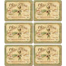 creativeTops 木質餐墊, 橄欖園 M, 6個