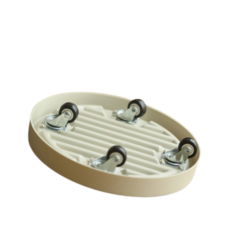 Veramang 附輪花盆底座, 米色, 1個