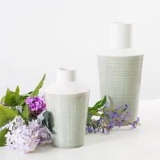 聖誕節金色雙色設計陶瓷室內花瓶 2件組, 混合顏色