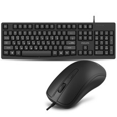 PHILIPS 飛利浦 有線鍵盤 + 鼠標套組, 黑色, C214 SPT6214, 一般型