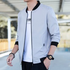 Peonist 男士鈕扣式飛行夾克