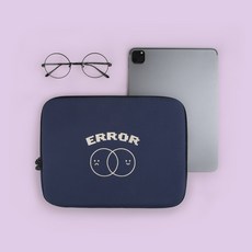 올뉴프레임 자수 노트북 파우치 ERROR, 네이비, 1개