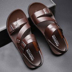 Elsso 扣環皮革涼鞋