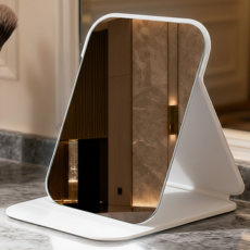 와이홉 PU 접이식 탁상거울 대형 2p, 화이트