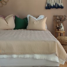 헬로우슬립 시원한 시어서커 홑이불, 베이지