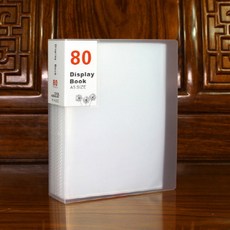 디스플레이 A5 클리어파일 80매, 화이트, 1개