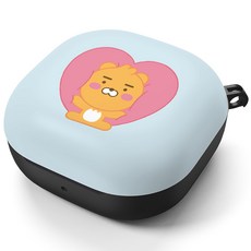 Wi Little Kaka Friends Sweet Wi Little Heart Galaxy Buds 2 / Pro / Live Hard Case, 大心小獅子（天空）, 單品