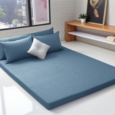 Inyx 純棉絎縫乳膠Sense Mom記憶棉床墊套, 海軍藍