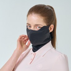 applerind Face Fit 抗UV 3D涼感高爾夫護頸面罩, 1個, 黑色