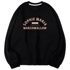 VENHIT Marshmallow字母寬鬆棉質雙面布大學T