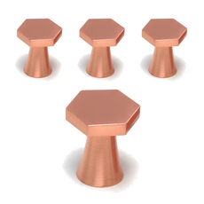 手把世界黃銅迷你六角家具把手 玫瑰金 1孔, 4個