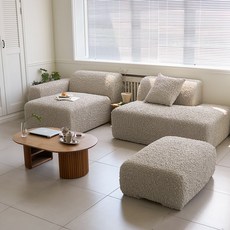 BEBEDECO 高彈力萬用彈性全貼合沙發套, 1個, 杏仁格紋