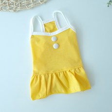 바이굄 狗狗小雞連身裙, 黃色