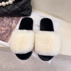 Ob Maison舒適毛絨拖鞋, 1組, 白色