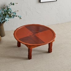 YEDAUM 匠心南原鑲嵌圓形飯桌 R600, 沙比利棕色