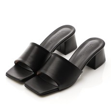 갓슈 여성용 비게인 토오픈 미들힐 뮬 5cm