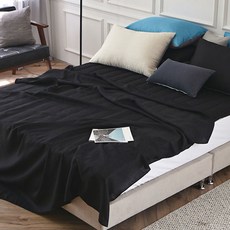 Hugo House 豐基人造絲 Solar 單層薄被, 黑色