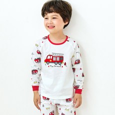 Maykids 兒童用叭叭消防車九分30支單面家居服上下套裝