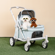 龐波拉佩 寵物經典旅行車型推車, 淺藍色, 1個