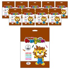 哈比黏土 10入, 棕色, 500g