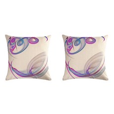 Blooming Wind 幾何風圖案系列 亞麻抱枕套 2入