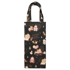 uma hana 懶日子印花防水包/方水壺袋, 1個, 黑色