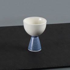 Dalsogeum 韓國製陶瓷迷你手把長鼓酒杯 鋼藍色, 單品, 1個