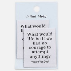 기요하라 이니셜 모티프 고급 장식라벨 IMN-06-01 2p, 혼합색상, 1개